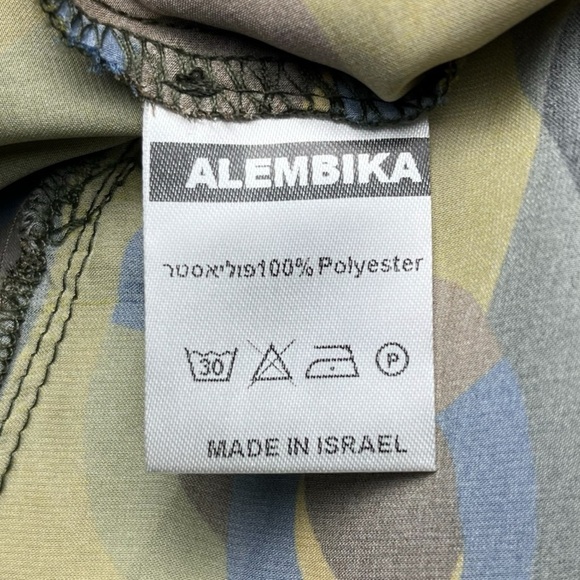 ALEMBIKA Oversized Flared Tunic Top Size Small Lagenlook Green Made in Israel - Picture 6 of 7